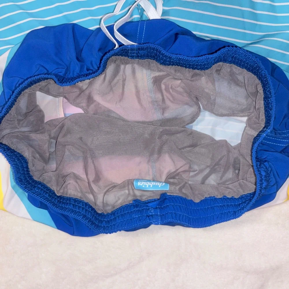 CHUBBIES Swim Trunks Men XXL Blue The Newports Striped 7